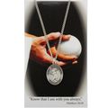 St. Christopher Softball Medal necklace with a ...