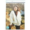 Vintage: Sirdar 8651 jacket, aran, 30-40 inch, ...