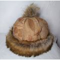 Parkhurst Faux Fur Hat/ Leather Top/Small-Small...