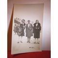 3 YOUNG LADIES antique gloss photograph postcar...