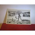 multiview, WEYMOUTH, DORSET used vintage postcard 1955 pm girl with beach ball =