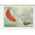 Yacht RENDEZ VOUS Postcard by Kenbe