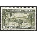 Sierra Leone 1938 SG194 5d Olive-Green Mounted ...