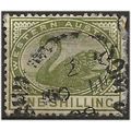 Western Australia 1885 SG102 1/- Olive-Green Wm...