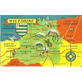 WILTSHIRE Map Postcard (Photo Precision PT15727)