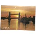 THAMES AT NIGHTFALL, LONDON unused postcard vgc =