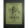 1948 Idris Squashes Soft Drink Ad - Scores ever...