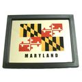 Maryland with Flag Design Mirror Fridge Magnet