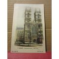 WESTMINSTER ABBEY LONDON .used antique postcard...