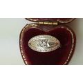 Antique Deco 14kt White Gold .22ct Solitaire Di...