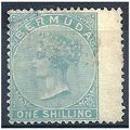 Bermuda 1855 SG8 1s Green Watermark Crown CC Ve...