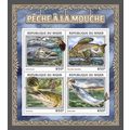 NIGER 2016 SHEET MNH FLY FISHING FISHES POISSON...