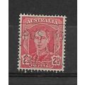 Australia.SG206 2 1/2d King George VI (Scarlet)...