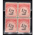 J88 1/2c Postage Due Fine MNH Blk/4 O7057