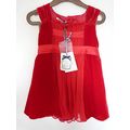 Silvian Heach Baby Girls Red Chiffon Velour Pan...