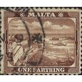 MALTA, Grand Harbour Valleta, brown 1910, ¼d, #2