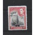 Bermuda.SG122 1/2d on 1d Ships in Hamilton Harb...