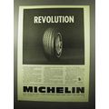 1970 Michelin-X Radial Tires Ad - Revolution