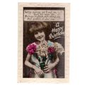 A HAPPY BIRTHDAY .. used vintage postcard c.193...