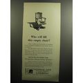 1951 National Life Insurance Ad - Who will fill this empty chair?