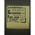 1954 The Willow Gallery Ad - Exhibition functional ceramics, dinnerware