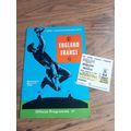 1969 England vs France Programme & Ticket