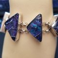 Dichroic Glass .925 Sterling Bracelet