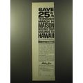 1960 Matson Lines Cruise Advertisement - Save 25% through March 14