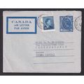 Canada KGVI 1950 Gardenvale Quebec Canada to Se...