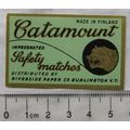 vintage Matchbox Label - Catamount - Riverside ...