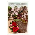 Postcard A Bright & Happy Birthday Grand Daught...