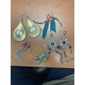 Five Earrings Lot of 5 Pairs of Retro Vintage D...