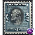Cyprus 1928 SG124 1 Piastre Black & Greenish-Bl...