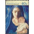 AUSTRALIA, CHRISTMAS, Madonna and Child s/a, blue 1996, 40c