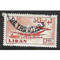 LEBANON 1959 20p RED DOUGLAS DC-6B AT KHALDE AI...