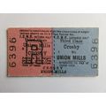 Isle of Man Railway Crosby-Union Mills Ticket #259