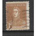 ARGENTINA REP 1923 1c BROWN SAN MARTIN SG 530 F...