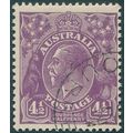 Australia 1930 5d on 4½d violet Die II Without ...