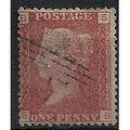 1858 SG43 1d Red Plate 106 Fine Used Check Lett...