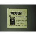 1939 Leslie Salt Ad - Wisdom for Women Who Cook
