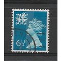Wales.W22 6 1/2p Greenish Blue.Fine Used.Mar19