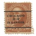PRECANCEL-T&T ILL, CHICAGO L-2TS ON 10c 1898 IS...