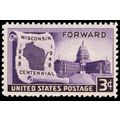 Wisconsin Statehood One PACK OF TEN 3 Cent Post...