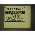 1961 Rhinoceros Play Ad - Warning! Rhinoceros s...