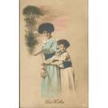Antique GB Postcard 1913 - Best Wishes - Studio...