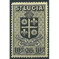 St Lucia 1938 SG138 10/- Black/Yellow Perf 12 M...