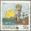 AUSTRALIA, Living Together, Mining, blue 1988, ...