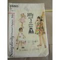 Vintage 1960's Simplicity 5480 Girl's Dress, Pa...
