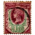 QUEEN VICTORIA FINE USED 1 1/2d. PURPLE AND GRE...