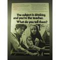 1970 Seagram's Distillers Ad - Subject is Drinking